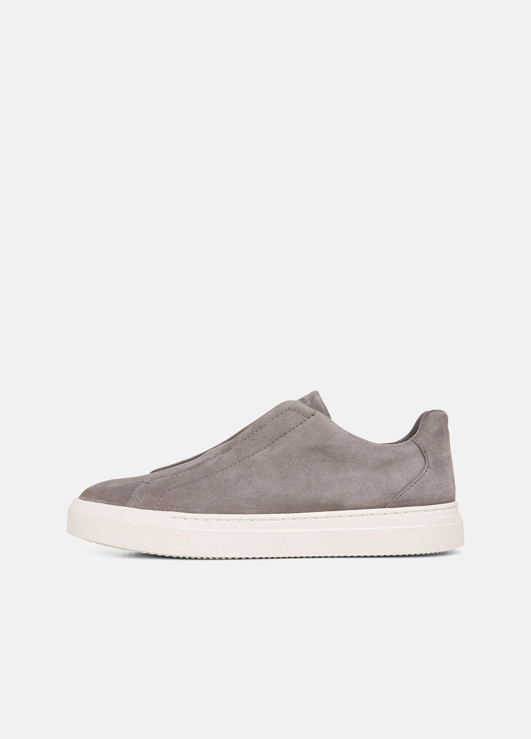Men's Lakewood Suede Sneaker, Smoke Grey, Size 10.5 Vince