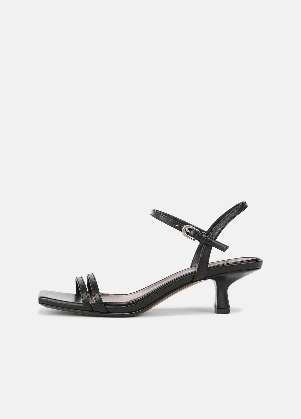 Women's Tilda Leather Heeled Sandal, Black, Size 8.5 Vince by Vince