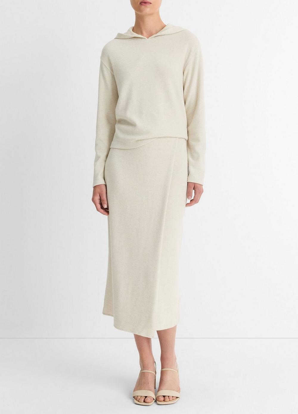 Women's Cozy Wrap Skirt, Heather Ceramic, Size XS Vince