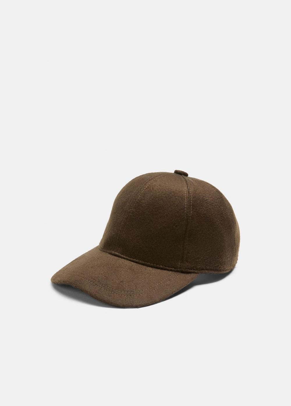 Men's Cashmere Baseball Cap, Night Moss, Size S/M Vince