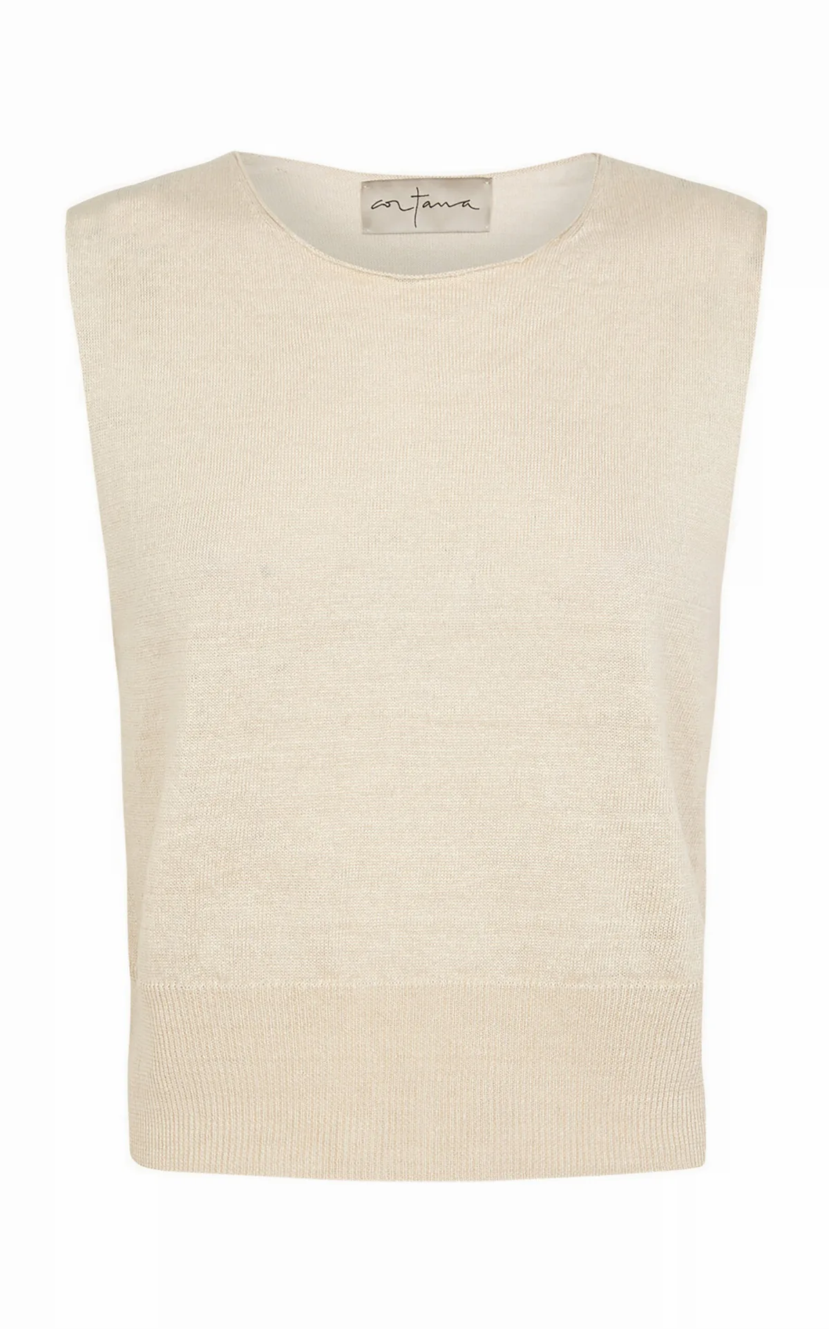 Rinen Cropped Flax Vest