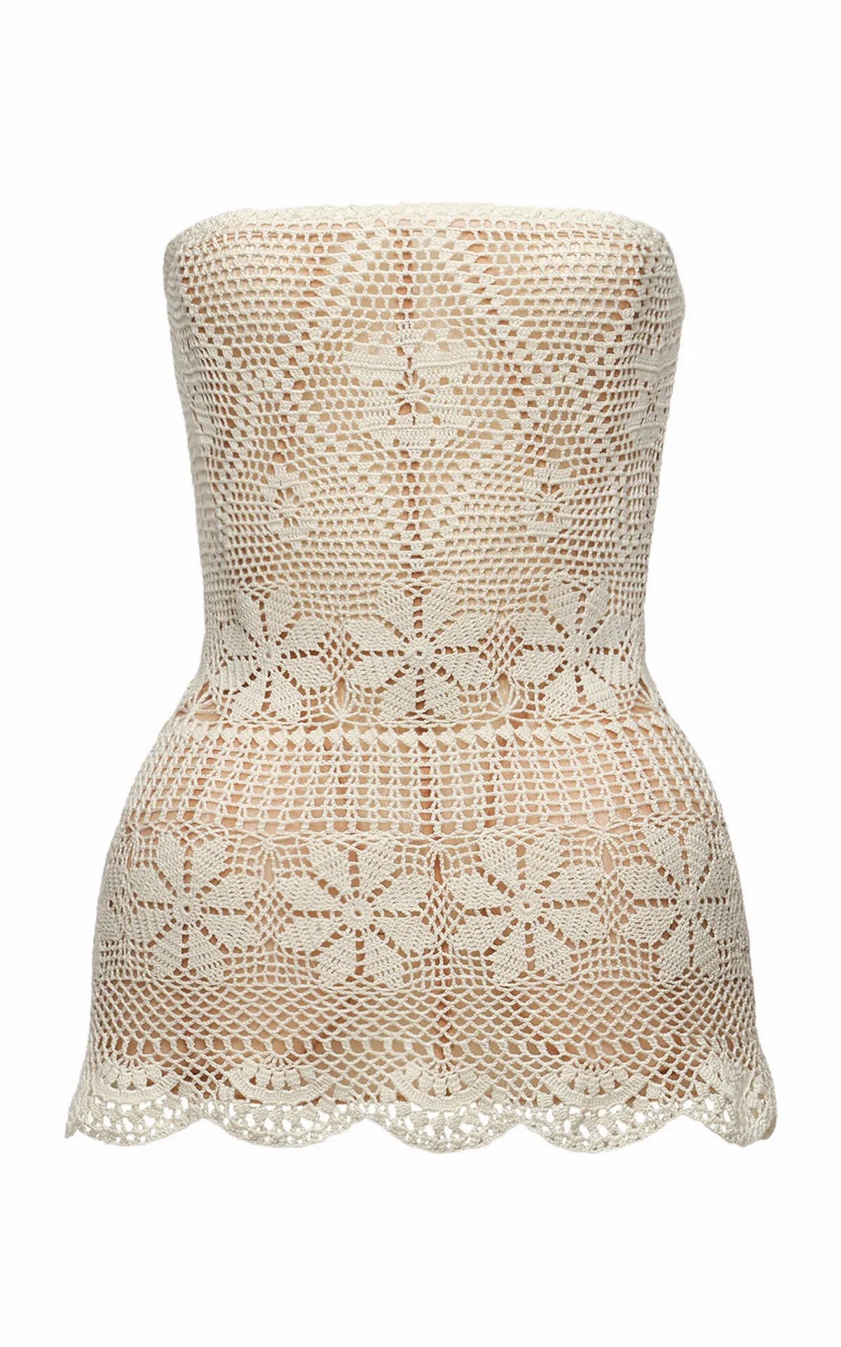 Strapless Crocheted Cotton Top