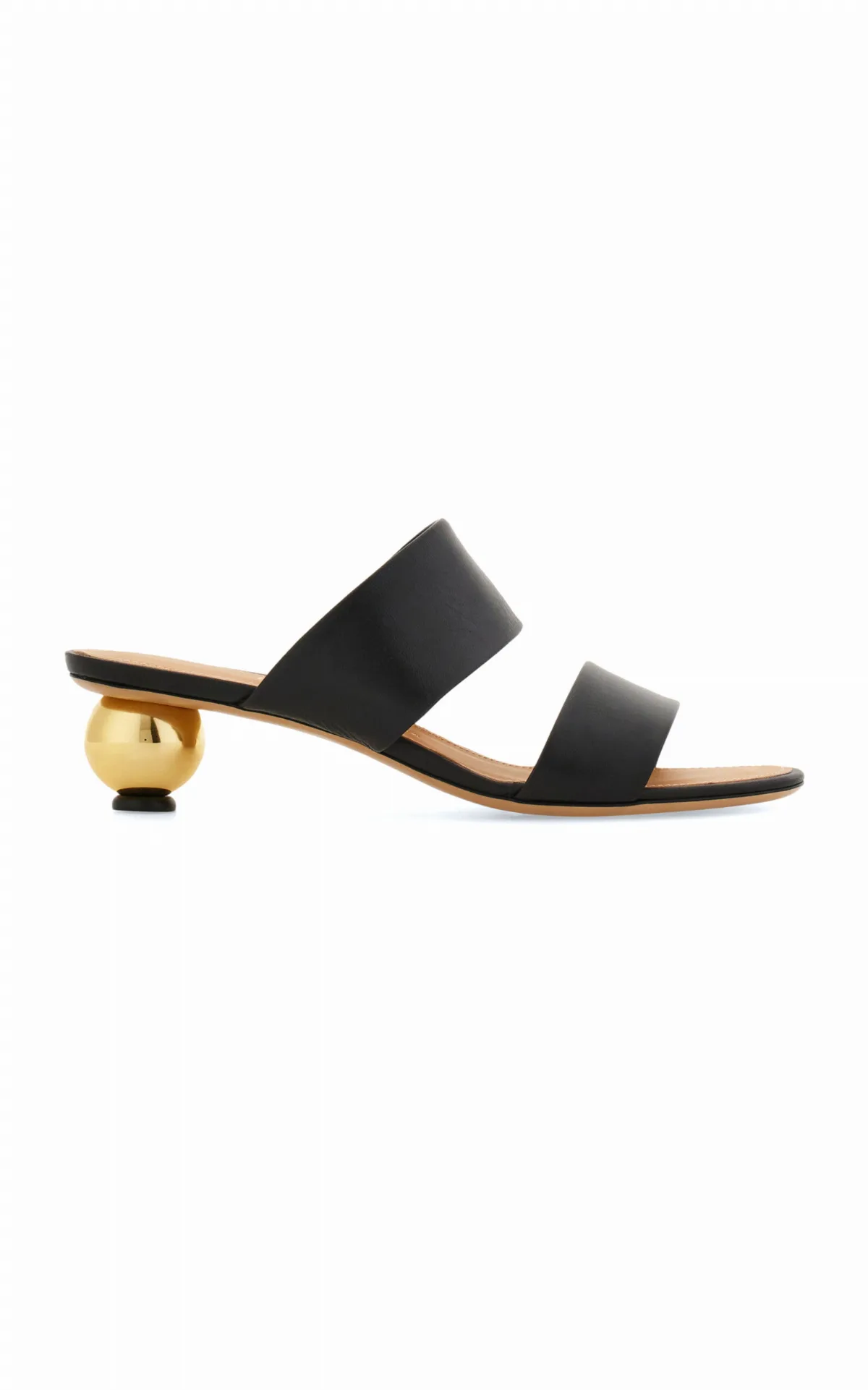 Ermione Bauble Heel Leather Mules