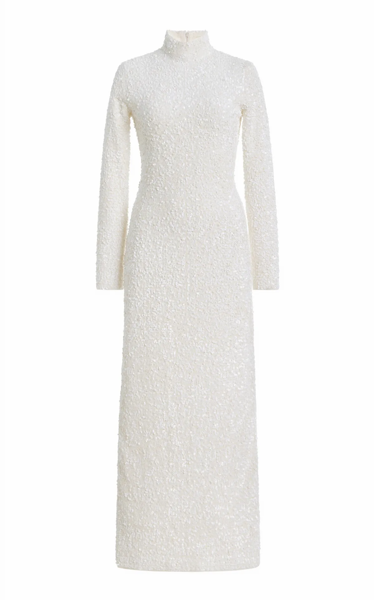 Sequined Turtleneck Maxi Dress