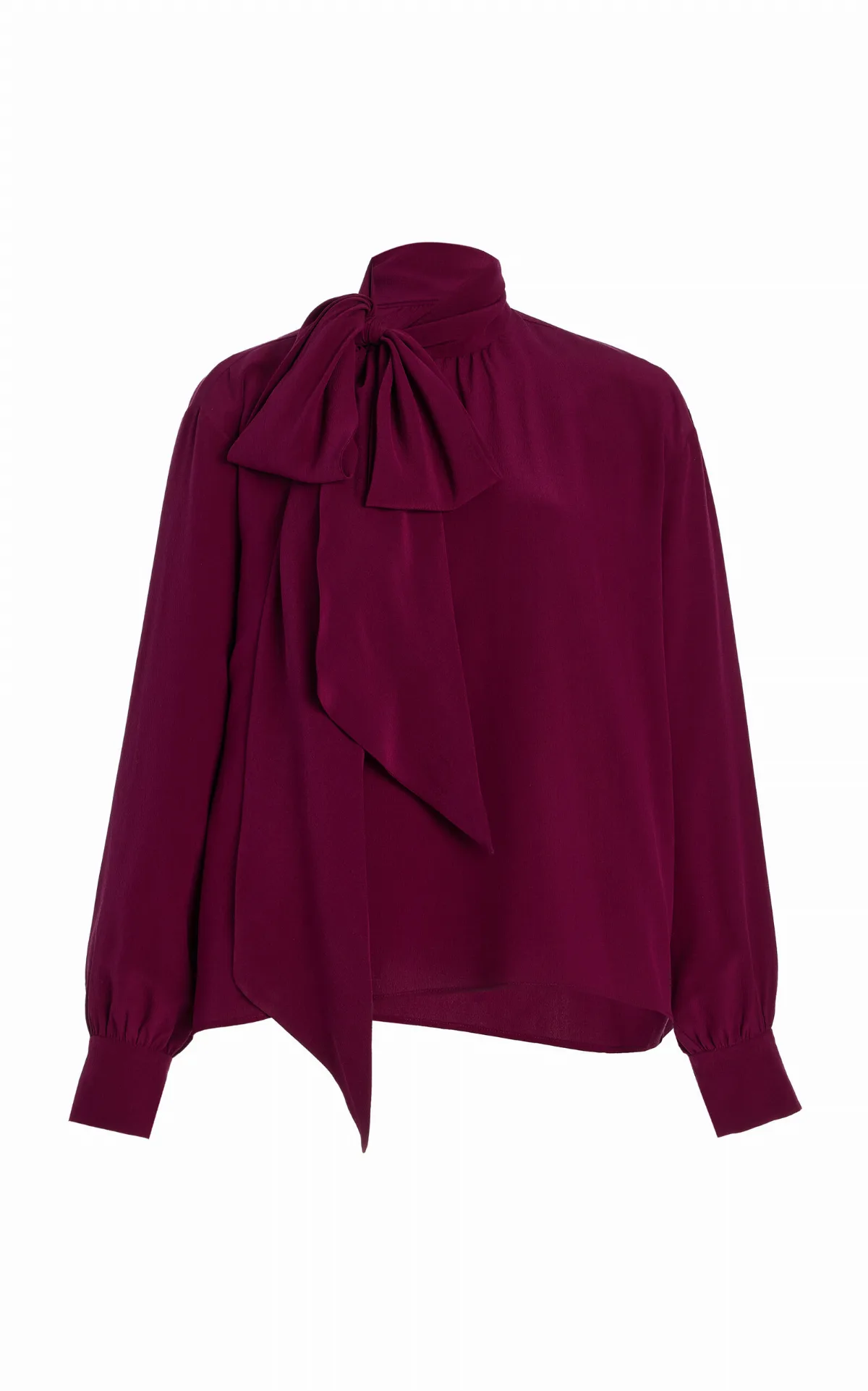 Silk Tie-Neck Top