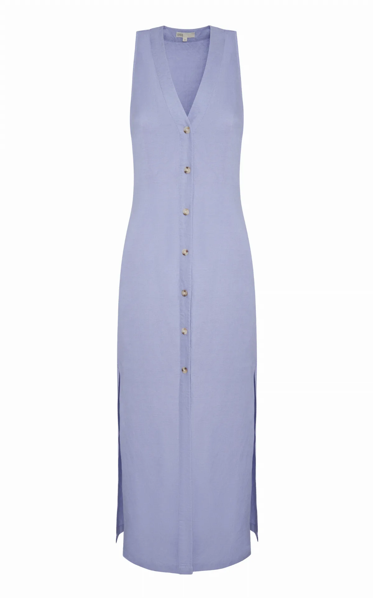 Air Linen Button-Down Maxi Dress