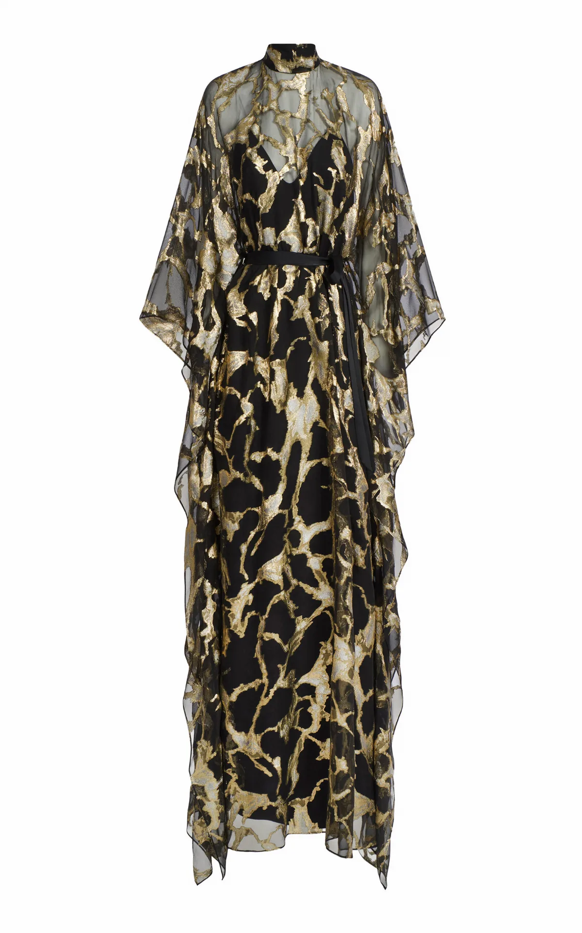 Kintsugi Kaftan Silk-Blend Maxi Dress by Taller Marmo