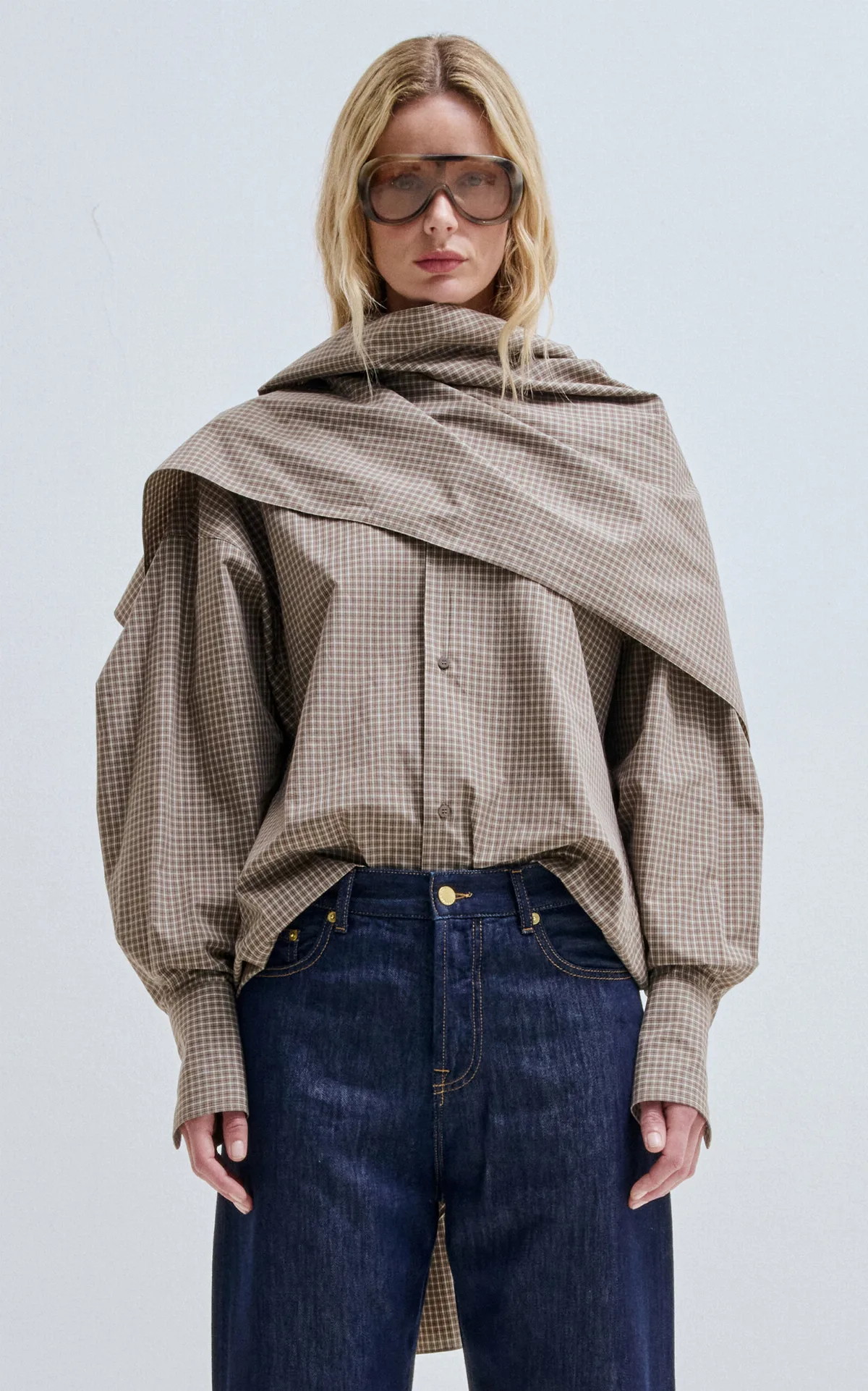 Georgia Draped Cotton Top by DARKPARK