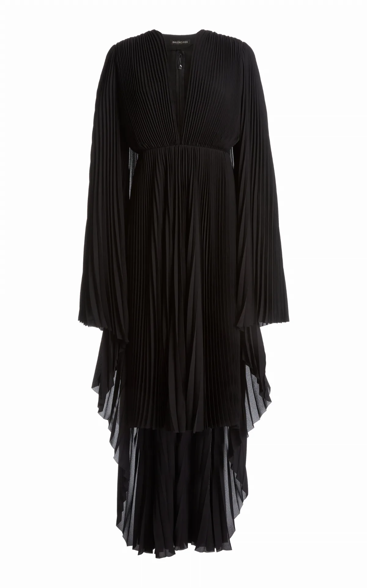 Pleated Tech-Crepe Dress