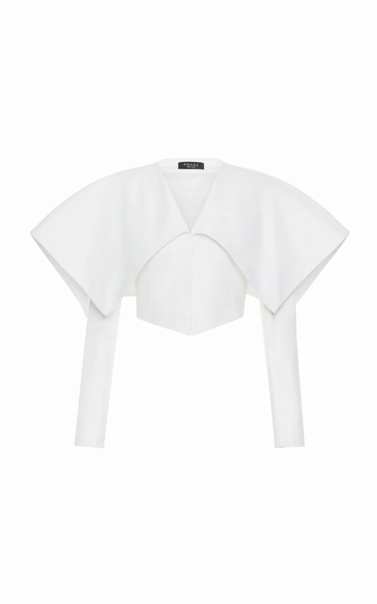 Collared Stretch-Poplin Cropped Blazer