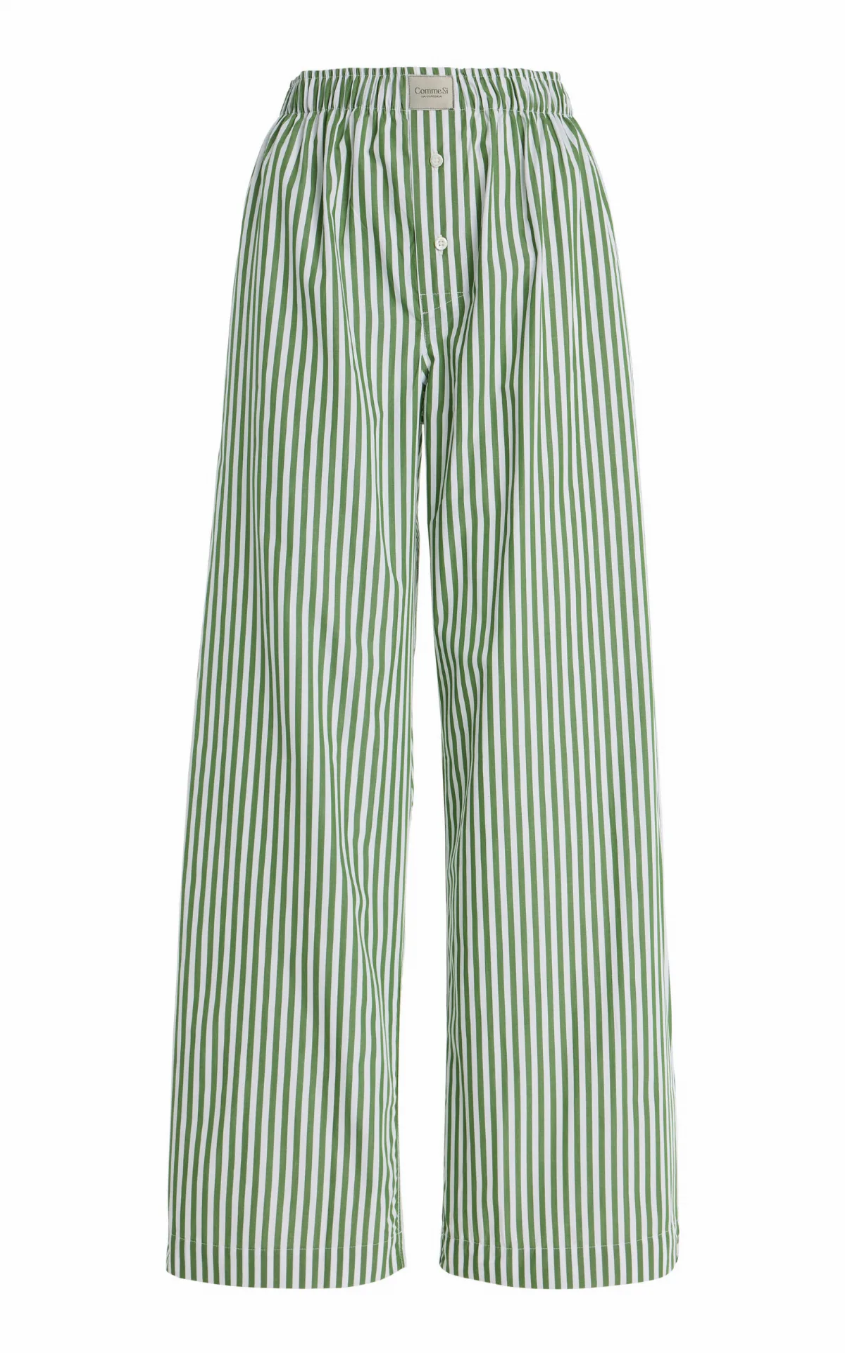 La Boxer Alta Striped Cotton-Poplin Pants