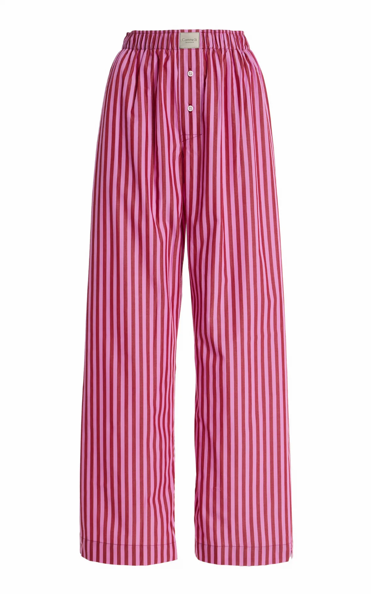 La Boxer Alta Striped Cotton-Poplin Pants
