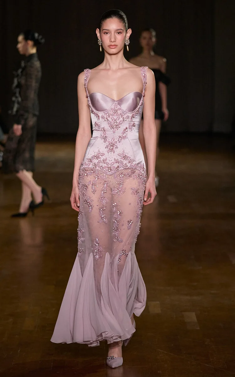 Ruffle Embellished Maxi Dress