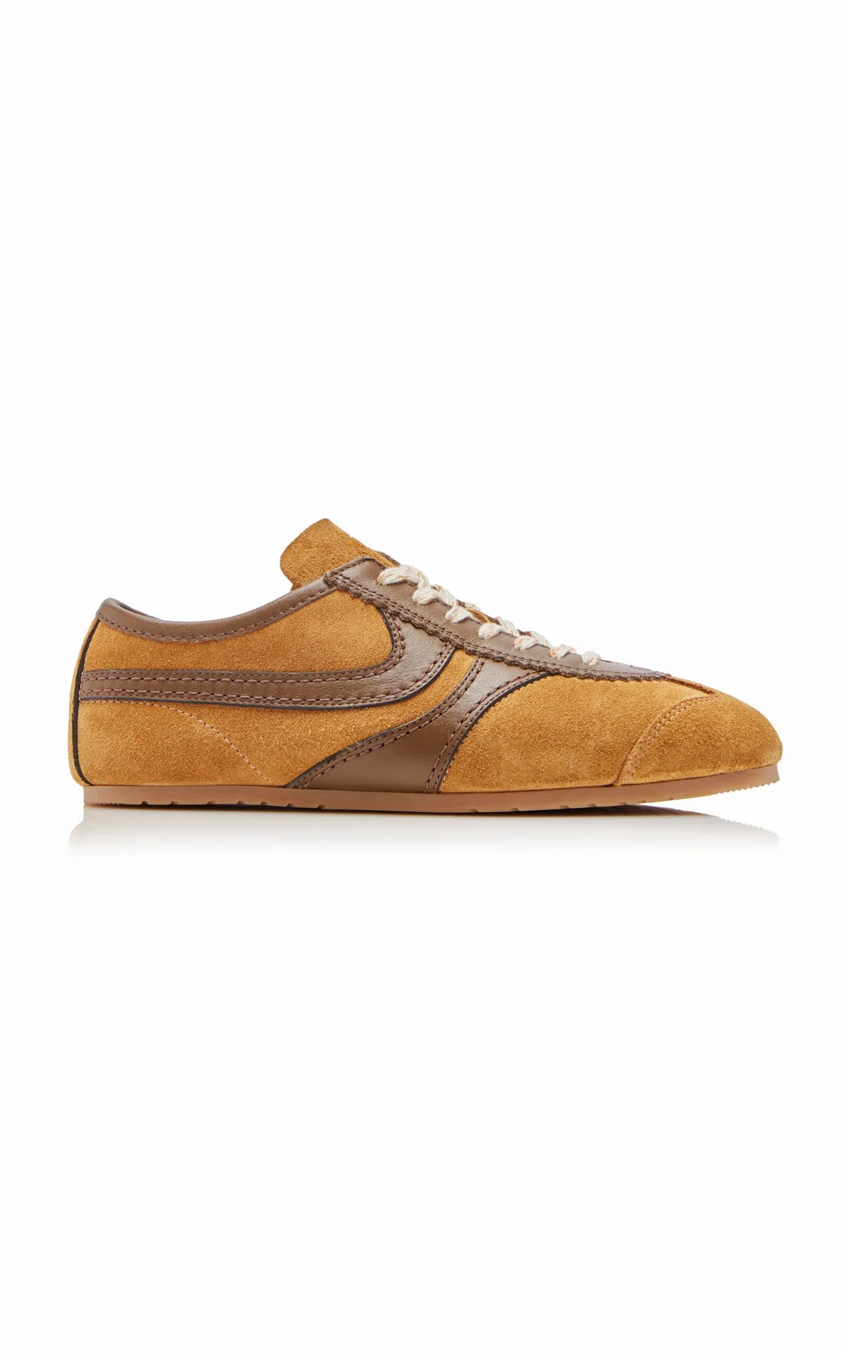 Leather-Trimmed Suede Sneakers by Dries Van Noten