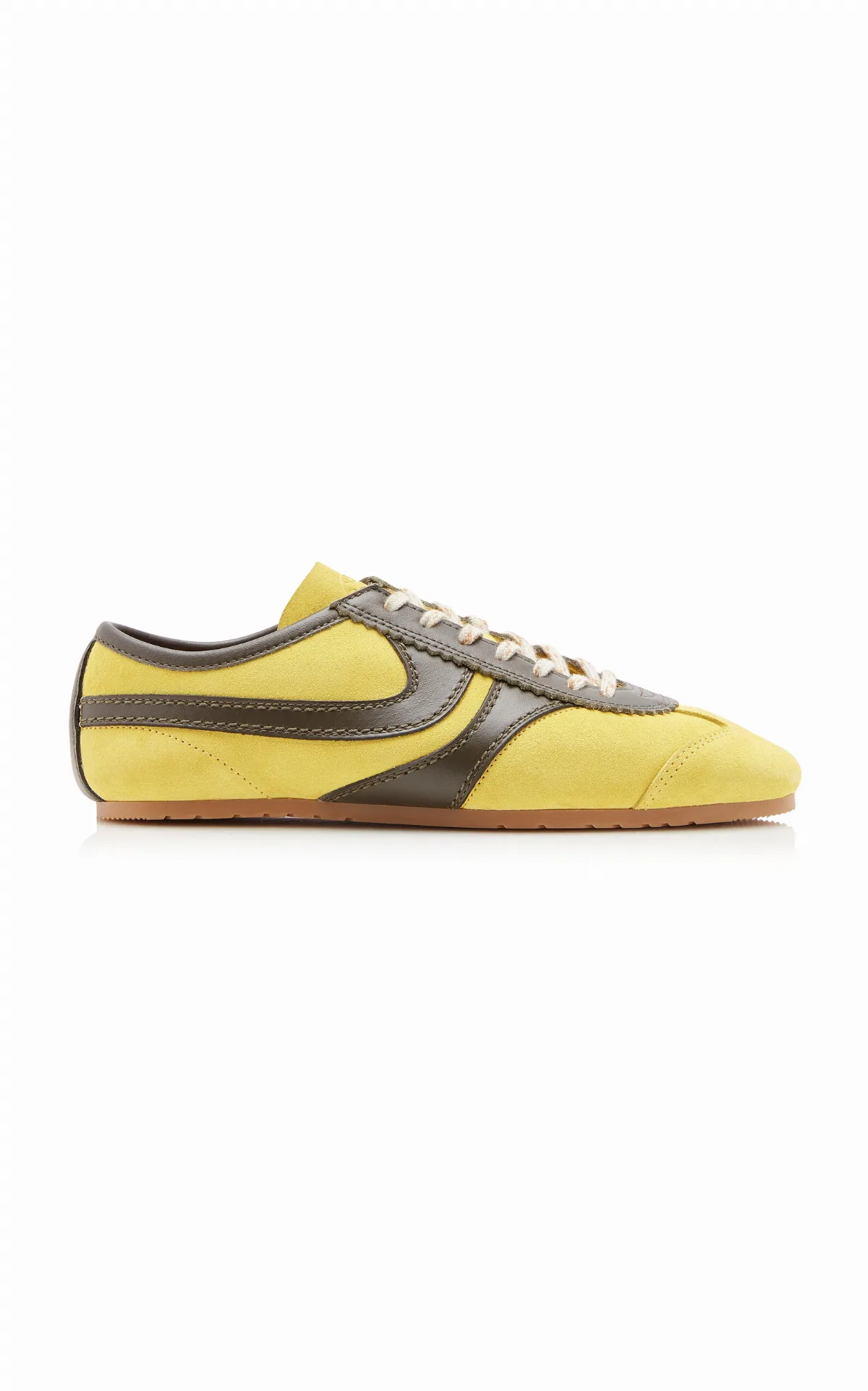 Leather-Trimmed Suede Sneakers by Dries Van Noten