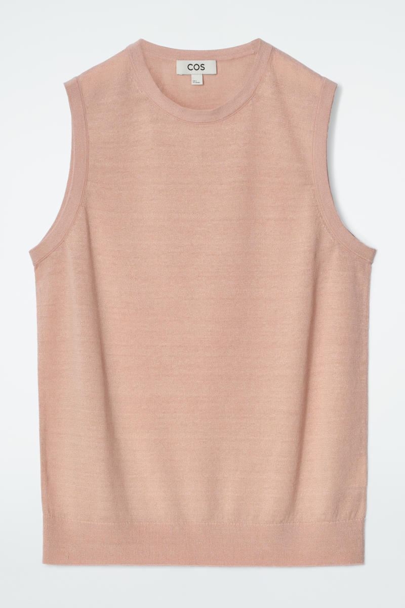 Merino Wool-Linen Blend Tank Top by COS