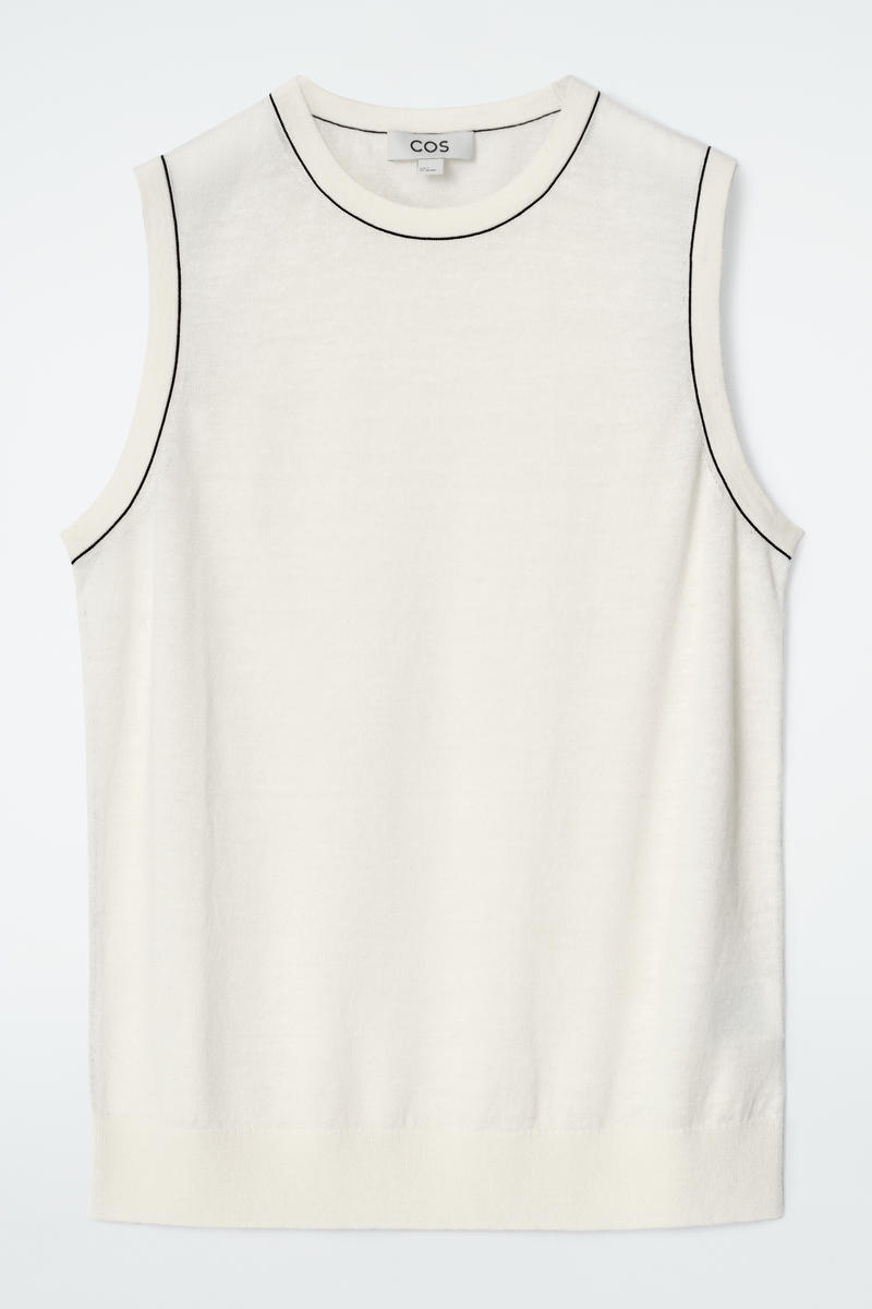 Merino Wool-Linen Blend Tank Top