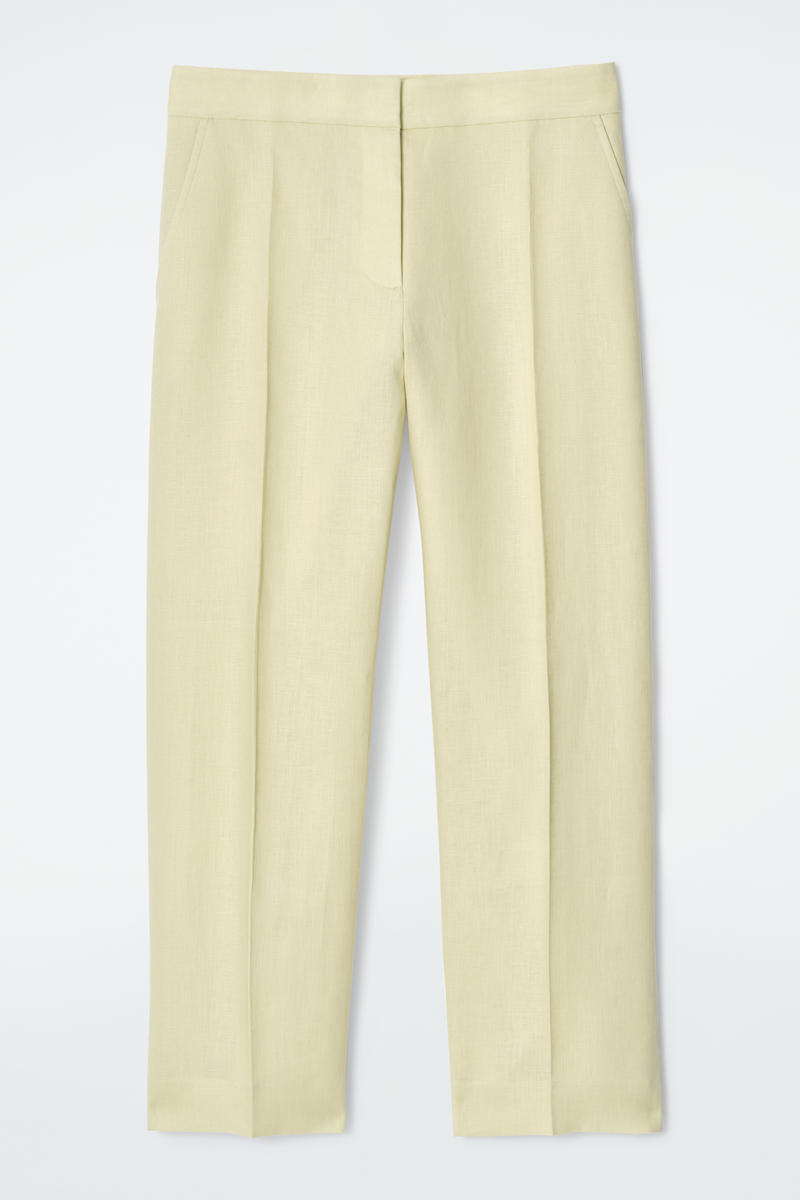 Linen Slim-Leg Pants
