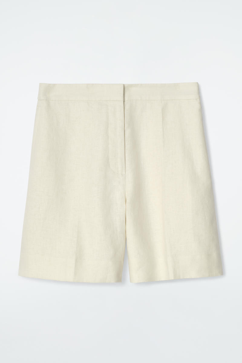 Tailored Elasticated Linen Shorts by COS