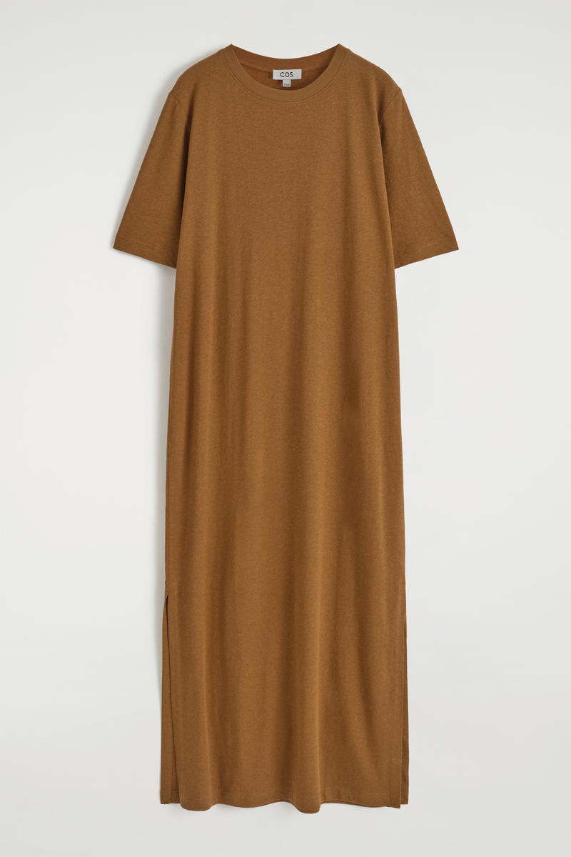 Cotton-Linen Maxi T-Shirt Dress
