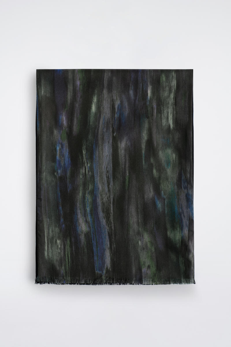 Paint-Print Silk Scarf