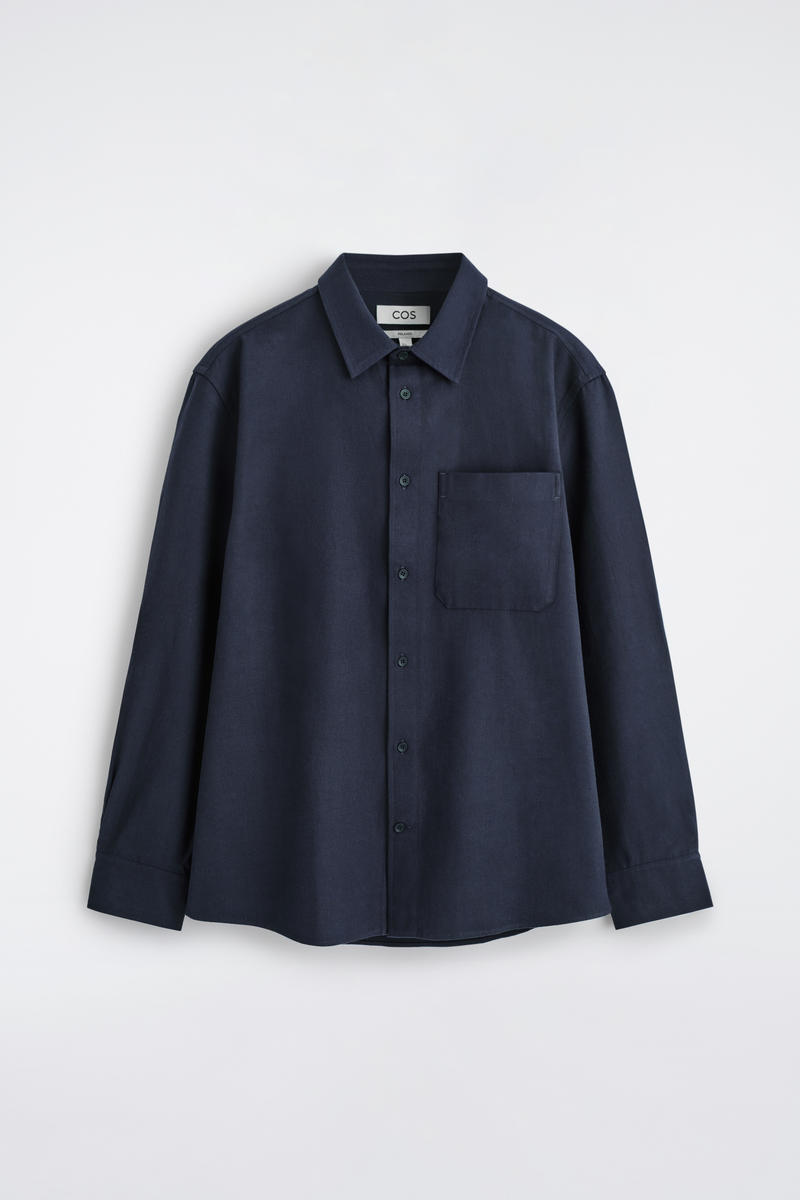 Relaxed brushed Cotton-Blend Shirt