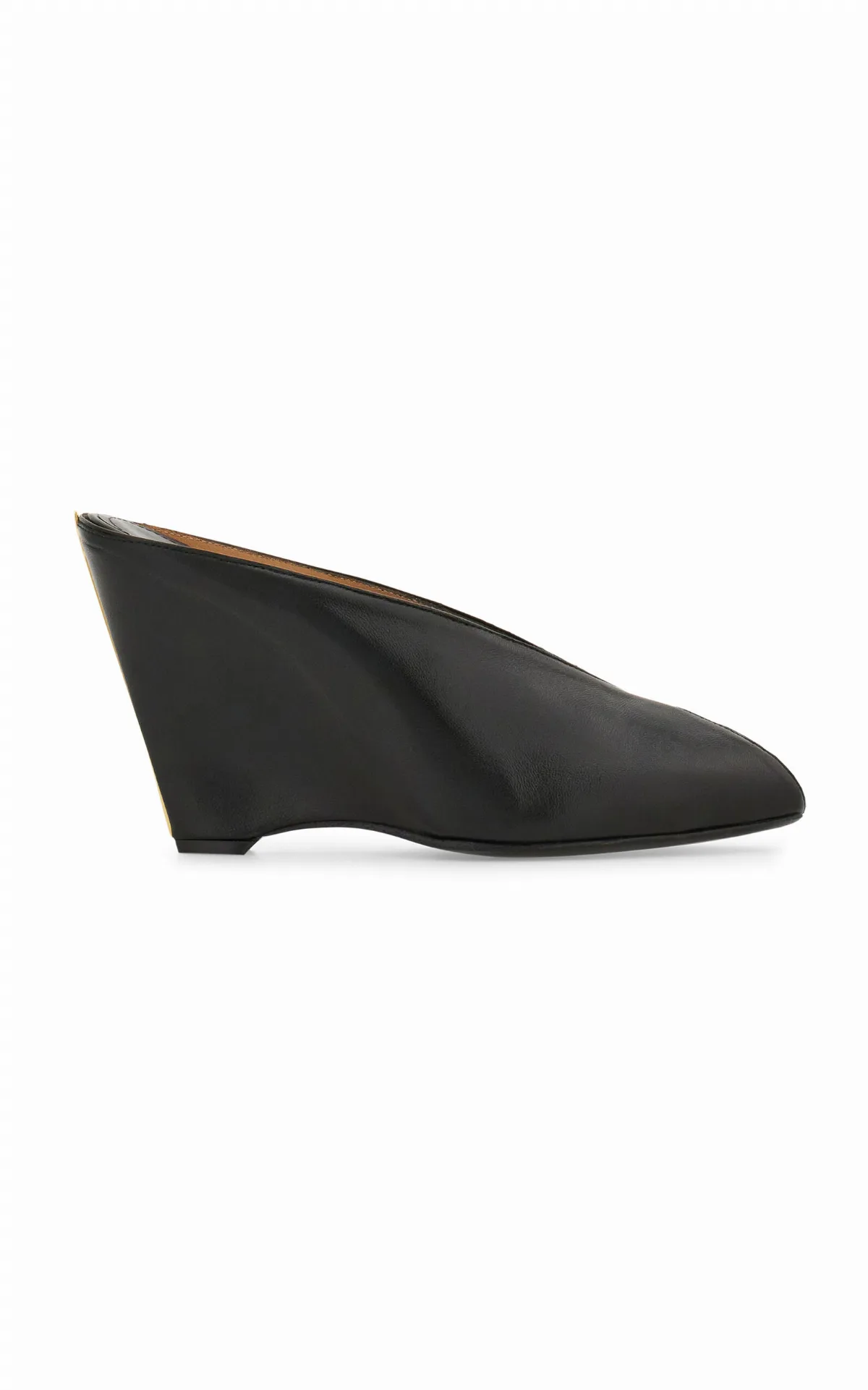 Alicia Leather Wedges Mules