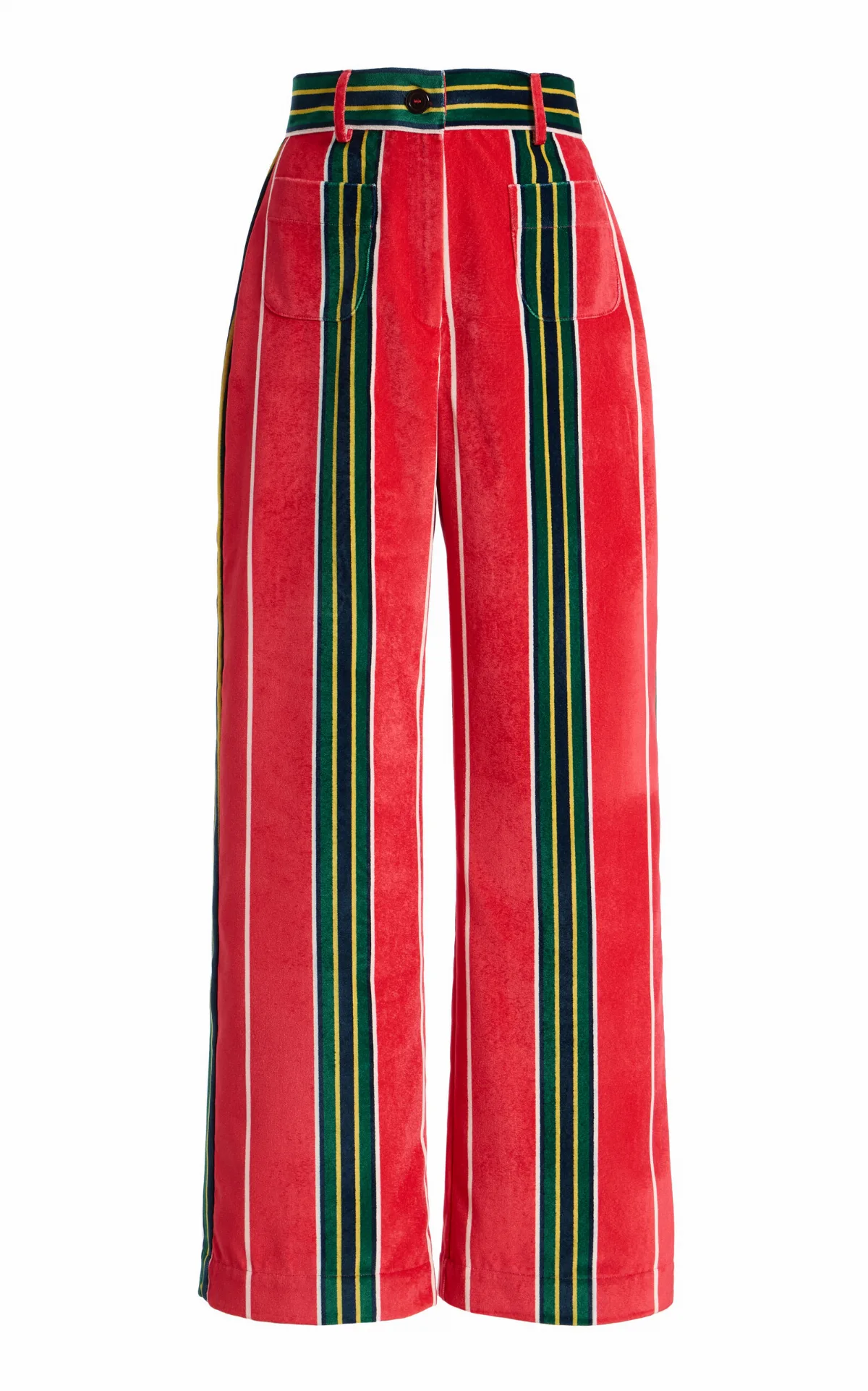 Pippi Striped Cotton Velvet Pants