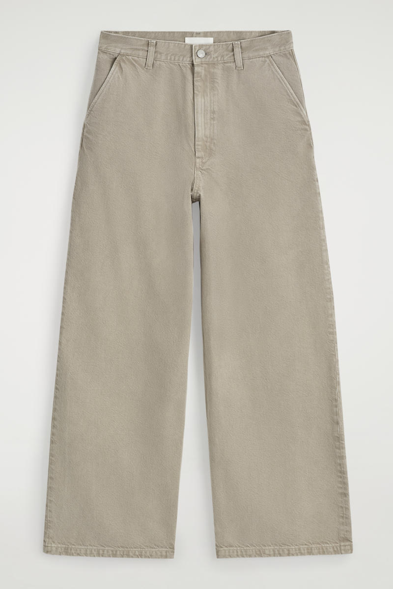 Wide-Leg Denim Pants