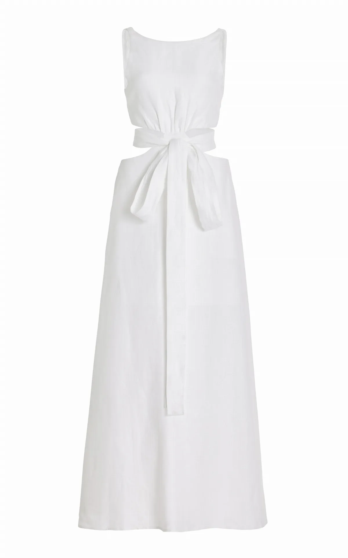 Comino Cutout Organic Linen Maxi Dress