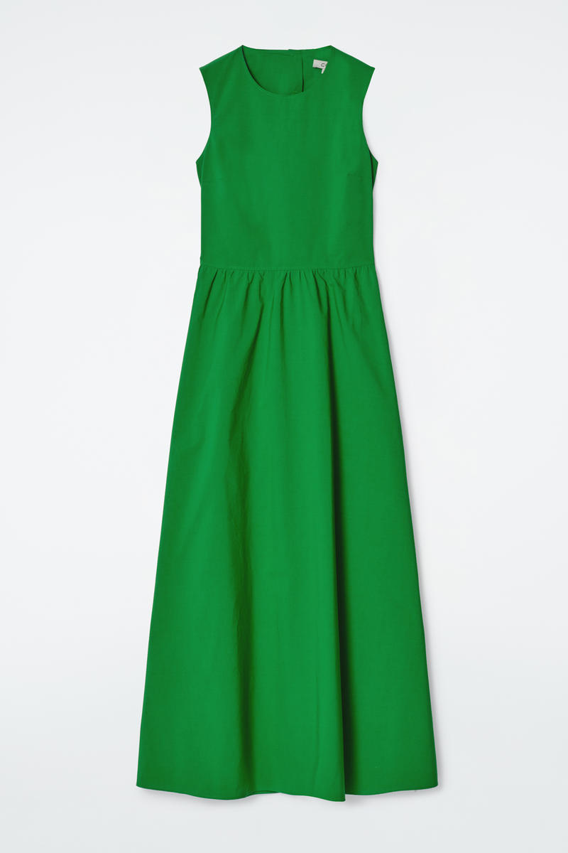 Open-Back Cotton Maxi Dress