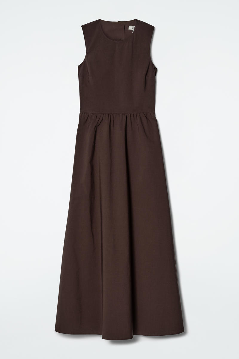 Open-Back Cotton Maxi Dress