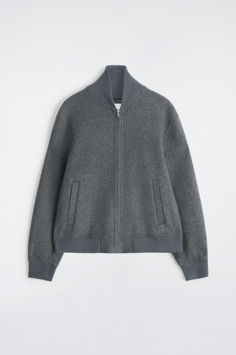 Double-Faced Wool Bomber Jacket