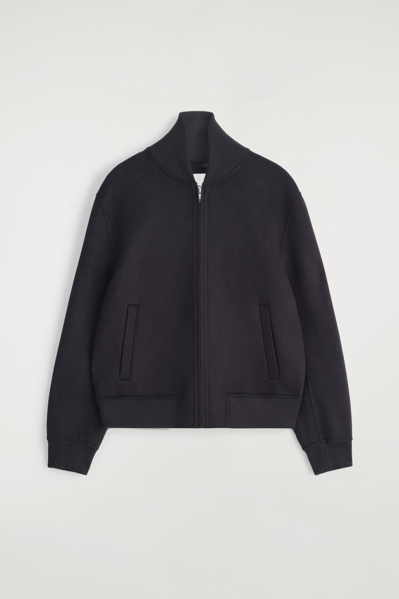Double-Faced Wool Bomber Jacket