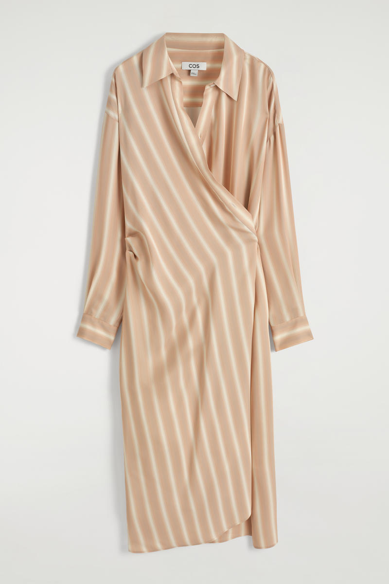 Wrap Midi Shirt Dress