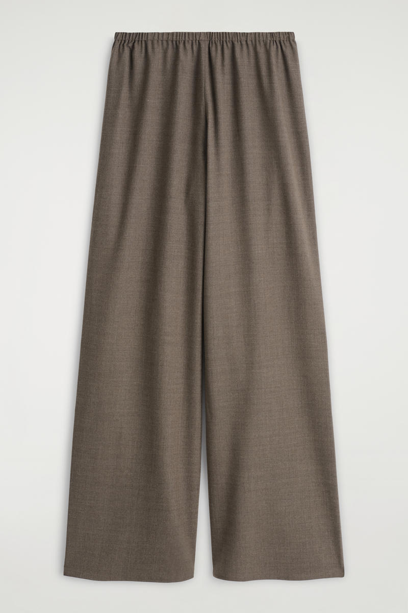 Wool-Blend Wide-Leg Pants