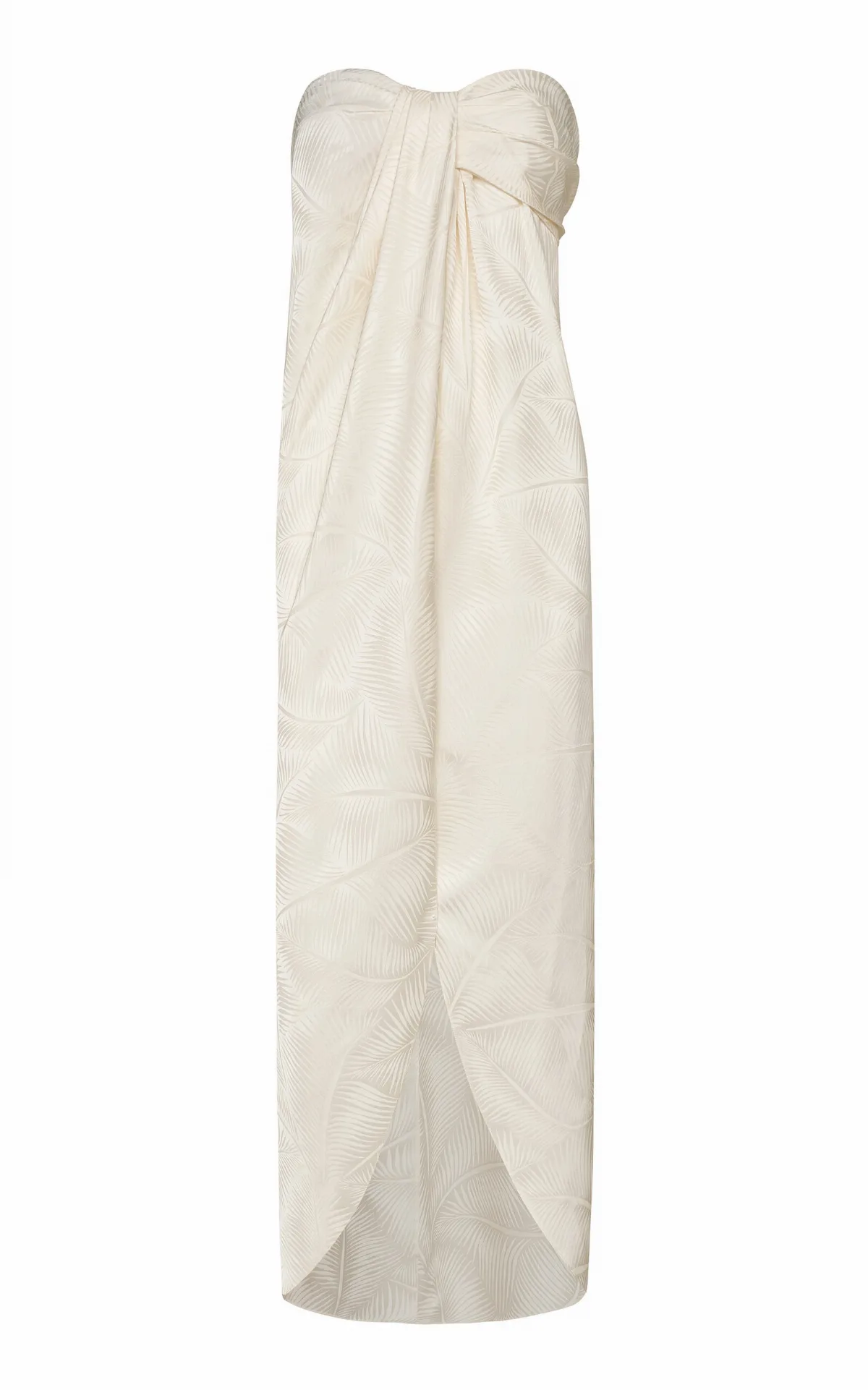 Graceful Satin-Jacquard Longline Top by Johanna Ortiz