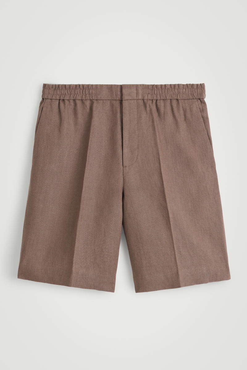 Elasticated Linen Shorts