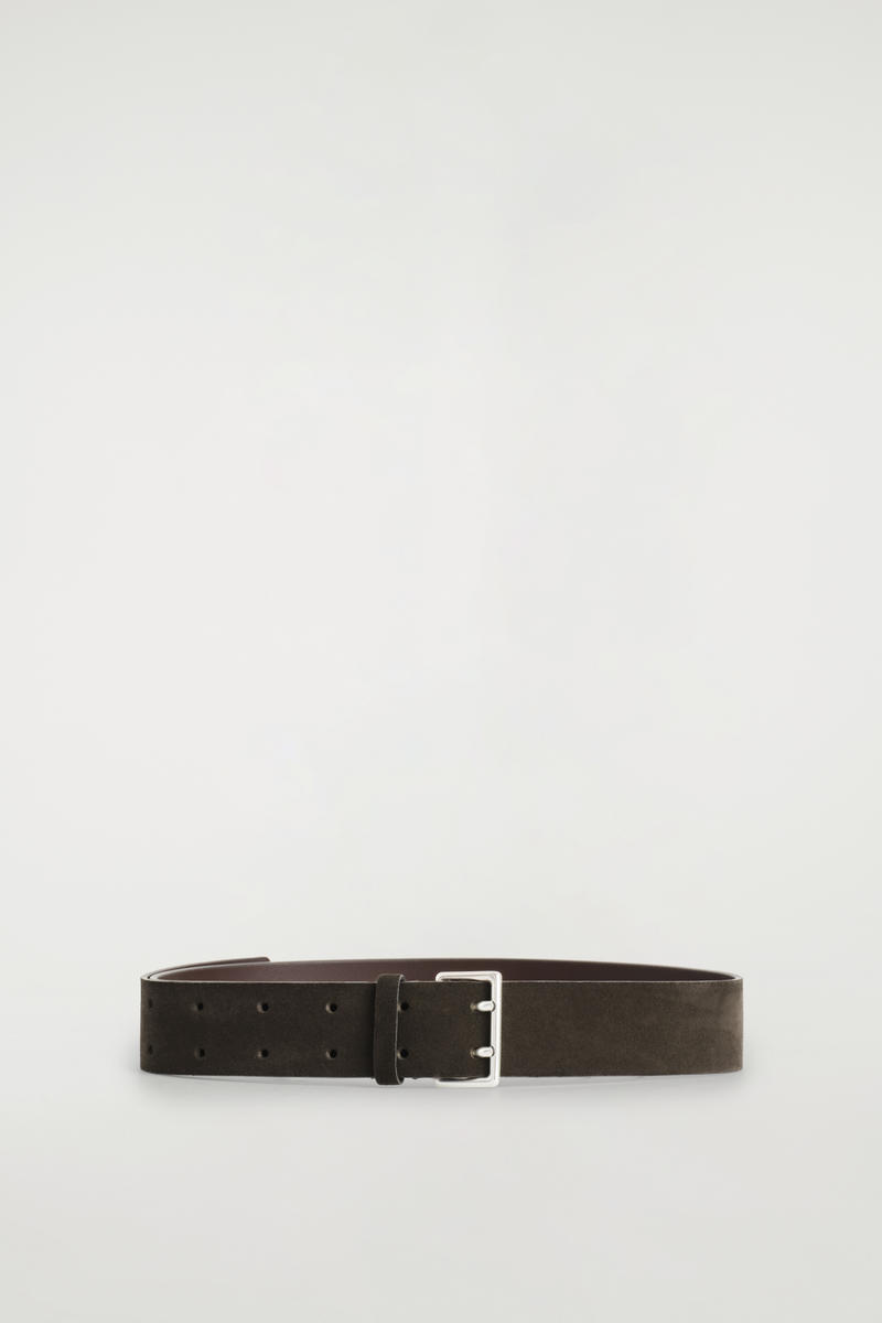 Double-Prong Suede Belt