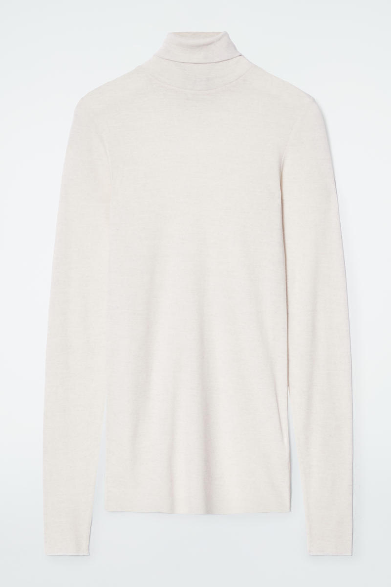 Merino Wool Turtleneck Top