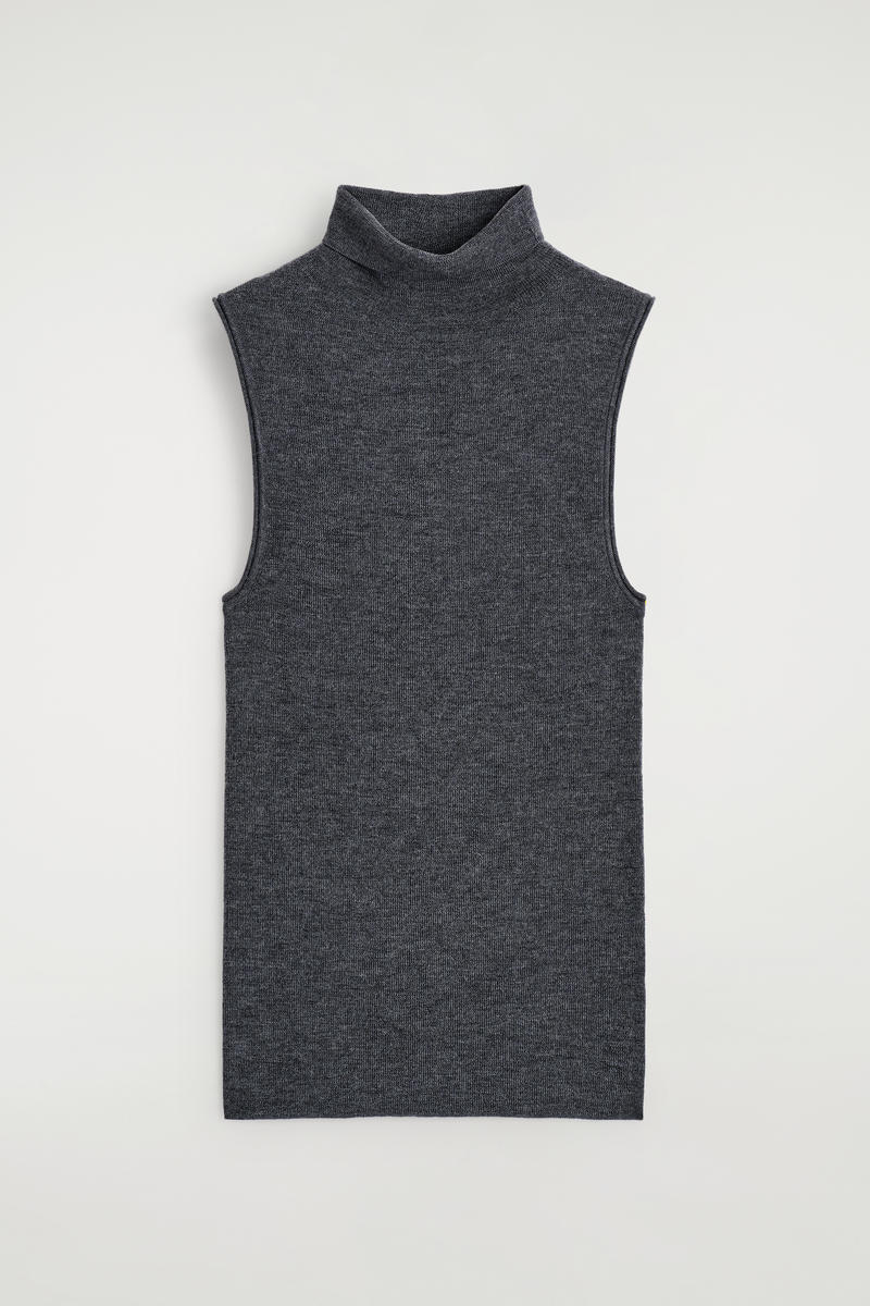 Merino Wool Turtleneck Top