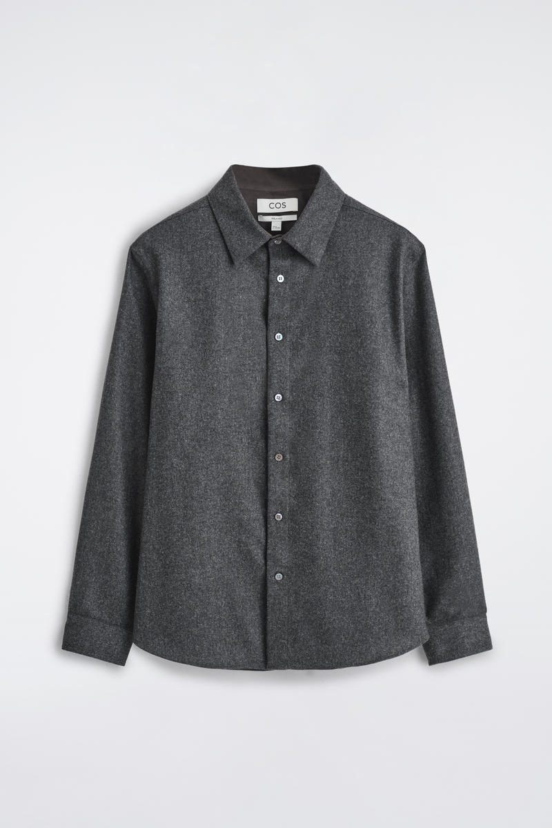 Relaxed Wool-Flannel Shirt