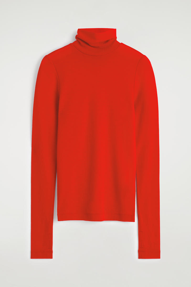 Wool Turtleneck Top