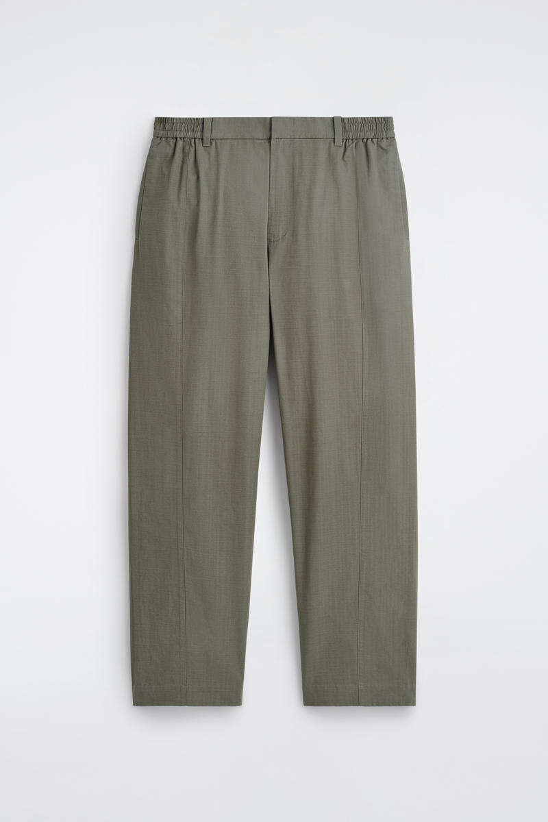 Cotton Straight-Leg Pants