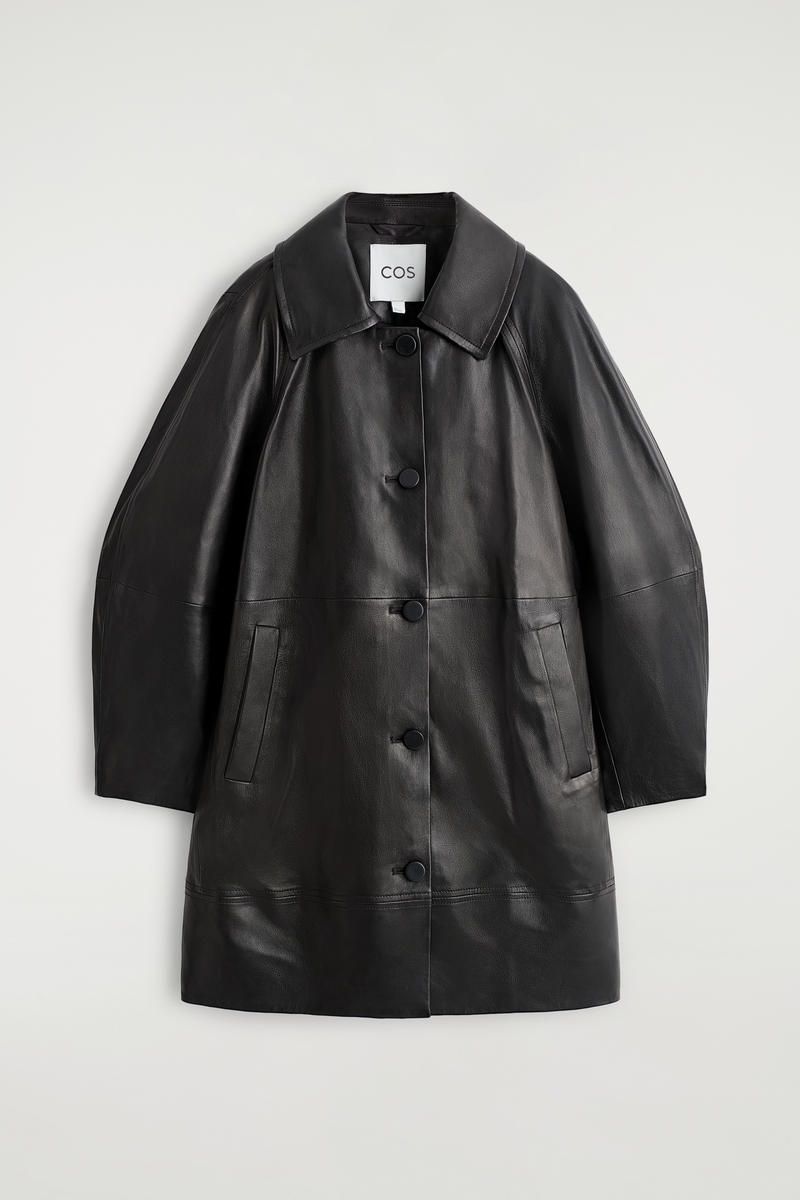 Sculptural Leather Coat