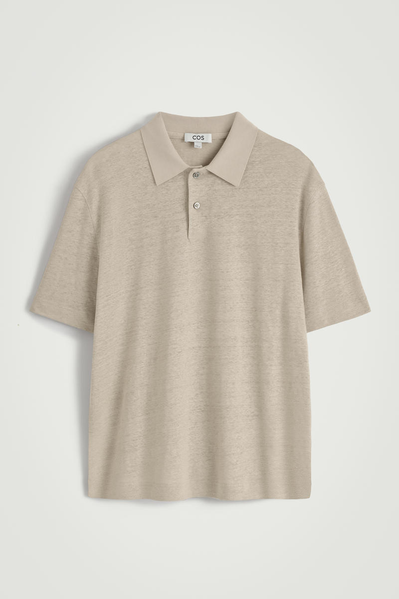 Knitted Linen Polo Shirt