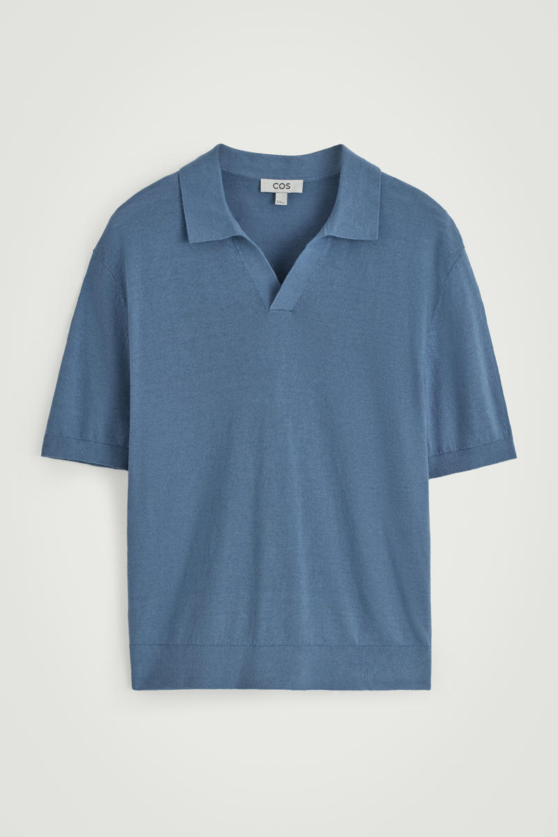 Knitted Linen Polo Shirt
