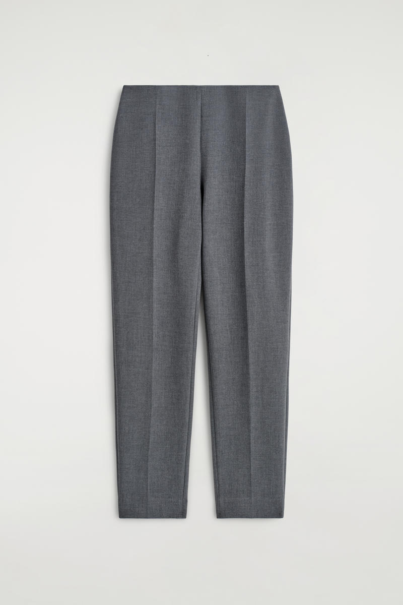 Cropped Slim-Leg Pants