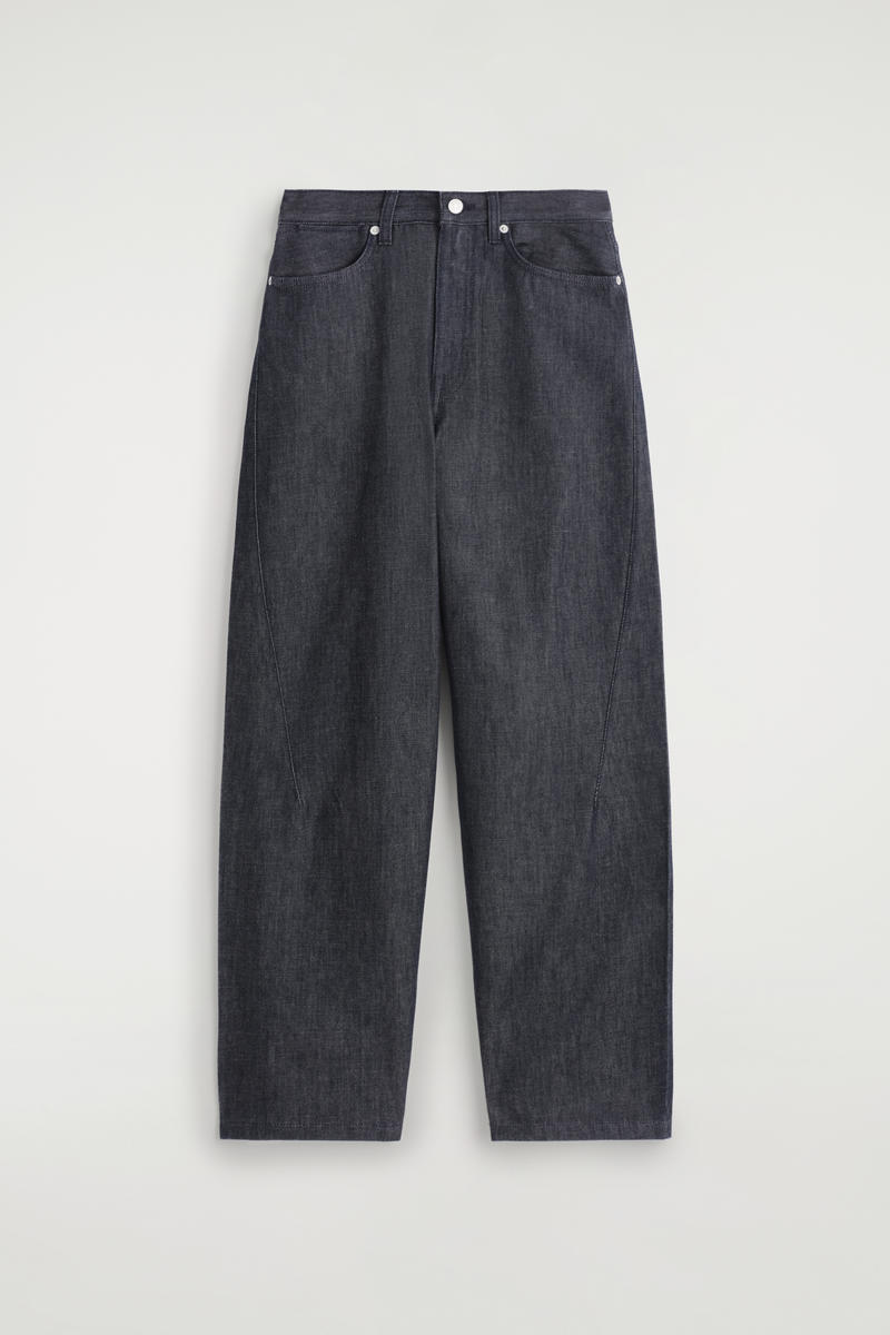 Barrel-Leg Denim Pants