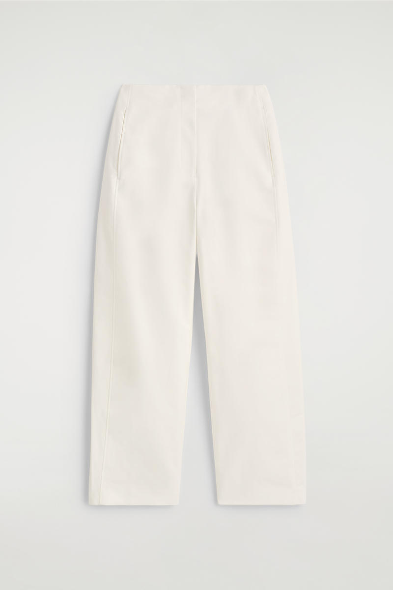 Pima Cotton Barrel-Leg Pants